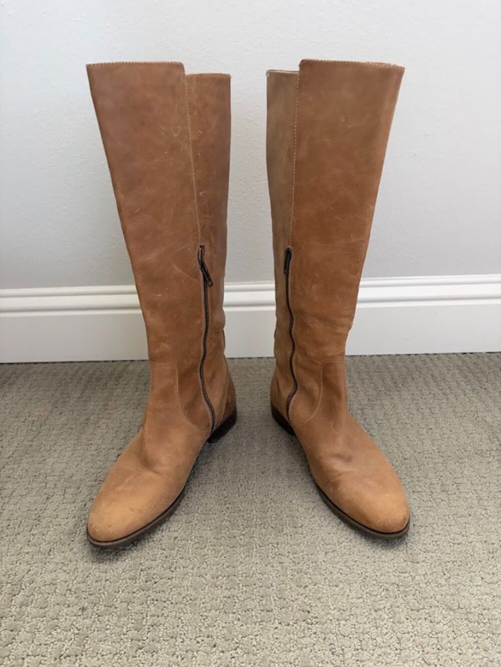 J.Crew Tan Tall Riding Boots Knee High Size 10